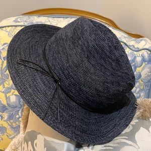 Panama style hat in Navy Blues